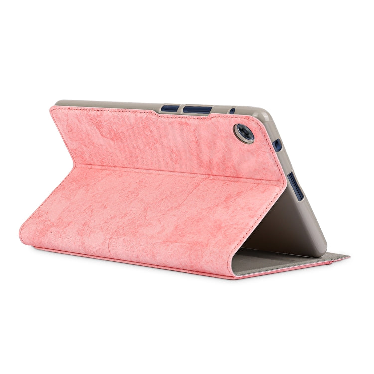 For Huawei MatePad T8 Marble Cloth Texture Horizontal Flip Leather Case with Card Slot & Holder