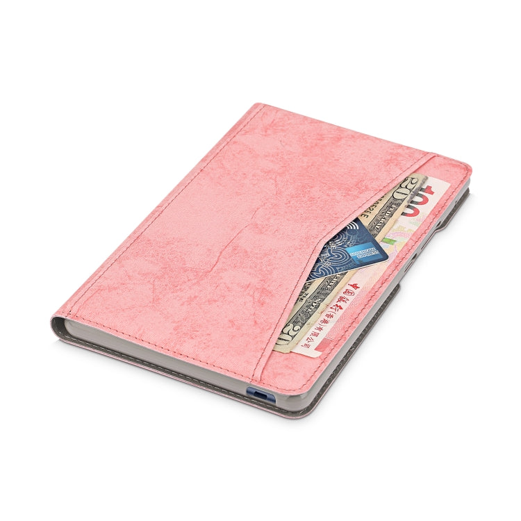 For Huawei MatePad T8 Marble Cloth Texture Horizontal Flip Leather Case with Card Slot & Holder