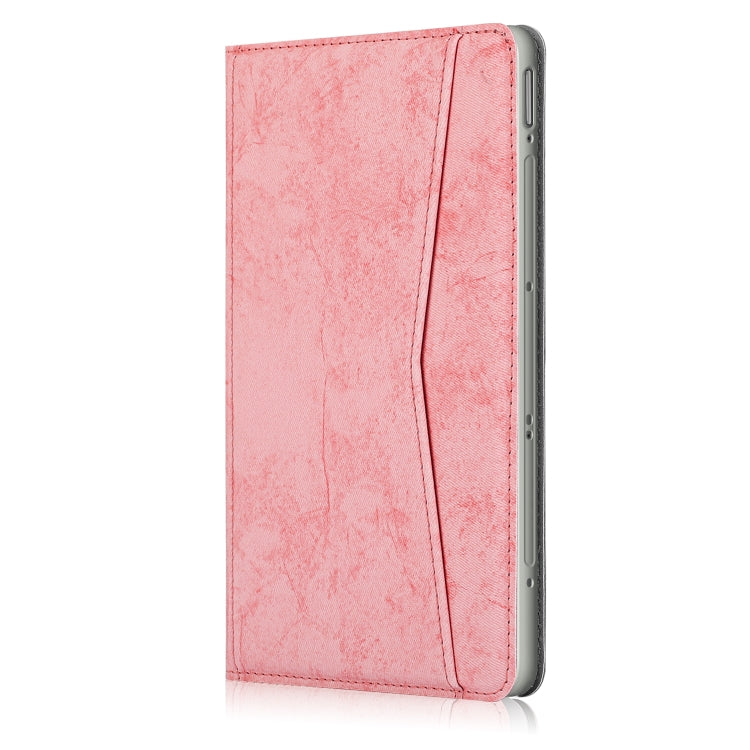 For Huawei Honor V6 Marble Cloth Texture Horizontal Flip Leather Case with Card Slot & Holder