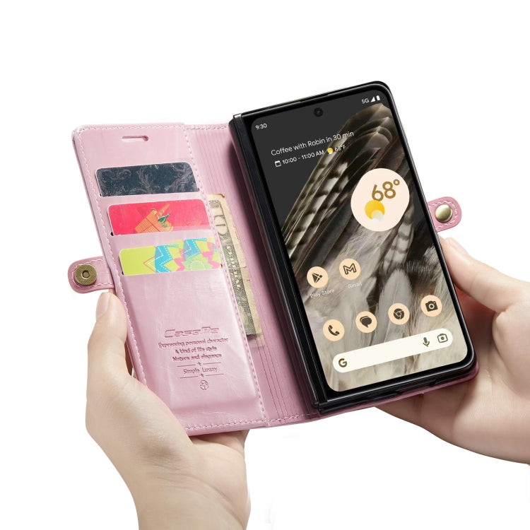 For Google Pixel Fold CaseMe 003 Crazy Horse Texture Leather Phone Case