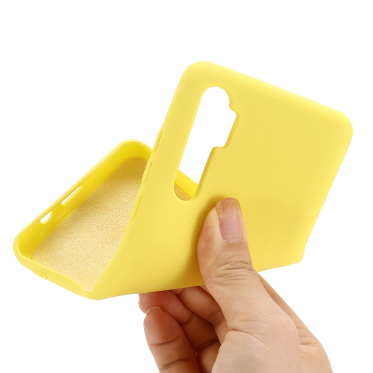 For Xiaomi Mi Note 10 Lite Solid Color Liquid Silicone Shockproof Full Coverage Protective Case