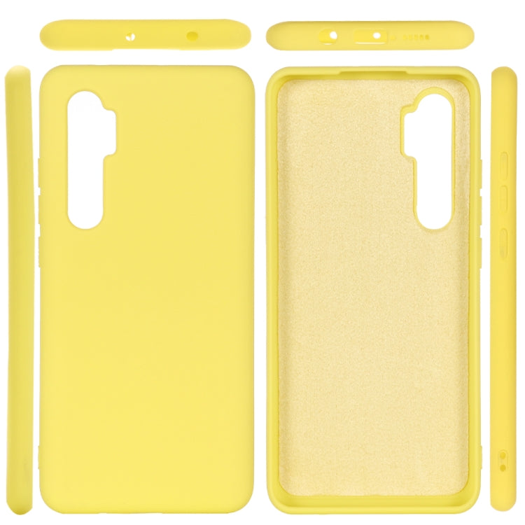 For Xiaomi Mi Note 10 Lite Solid Color Liquid Silicone Shockproof Full Coverage Protective Case