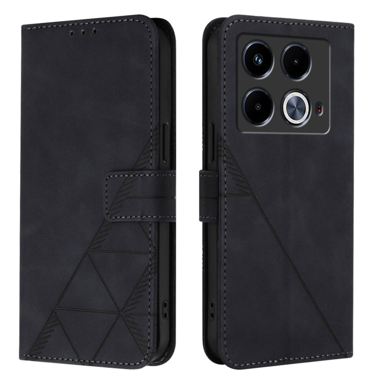 For Infinix Note 40 5G Crossbody 3D Embossed Flip Leather Phone Case