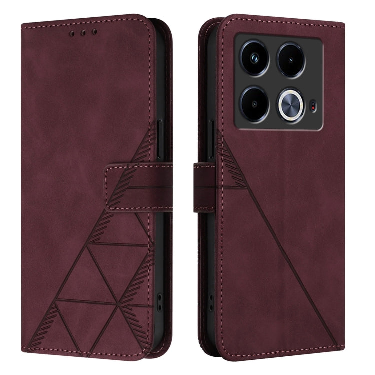 For Infinix Note 40 5G Crossbody 3D Embossed Flip Leather Phone Case