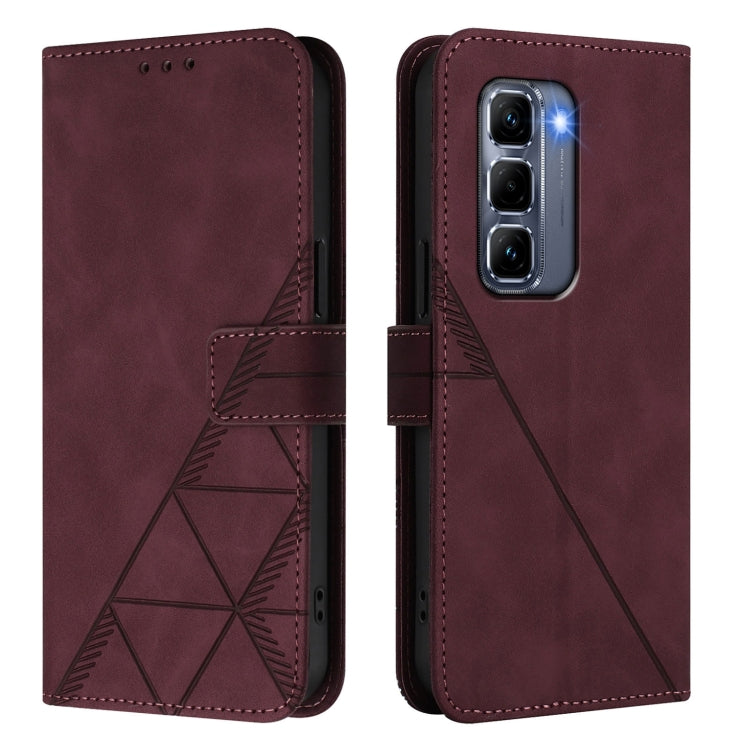 For Infinix Hot 50 Pro+ 4G Crossbody 3D Embossed Flip Leather Phone Case