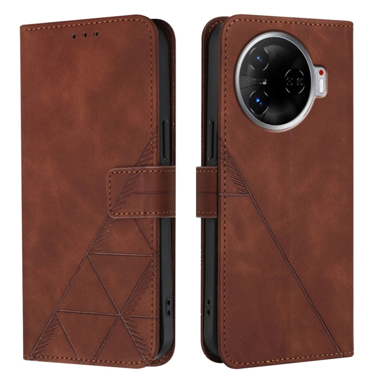 For Tecno Camon 30 Pro 5G Crossbody 3D Embossed Flip Leather Phone Case