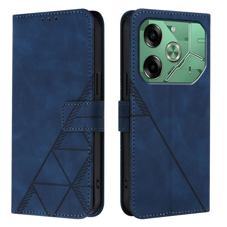 For Tecno Pova 6 4G Crossbody 3D Embossed Flip Leather Phone Case