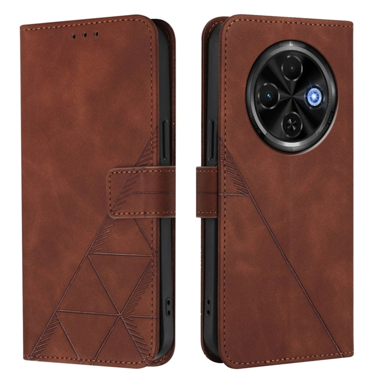 For Tecno Spark 30C 5G / Pop 9 5G Crossbody 3D Embossed Flip Leather Phone Case