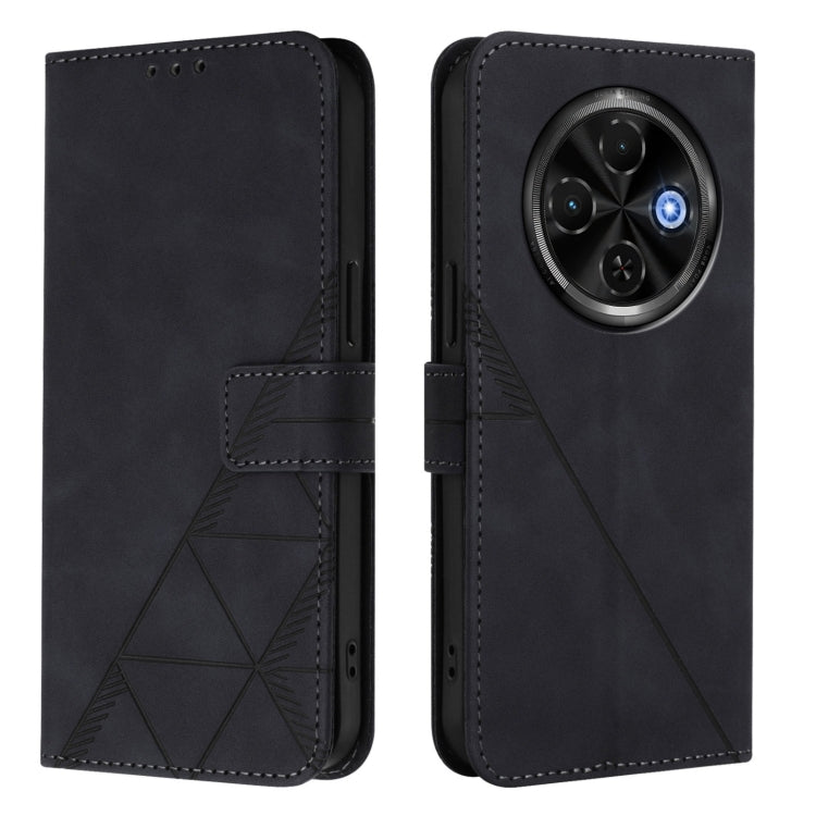 For Tecno Spark 30C 5G / Pop 9 5G Crossbody 3D Embossed Flip Leather Phone Case