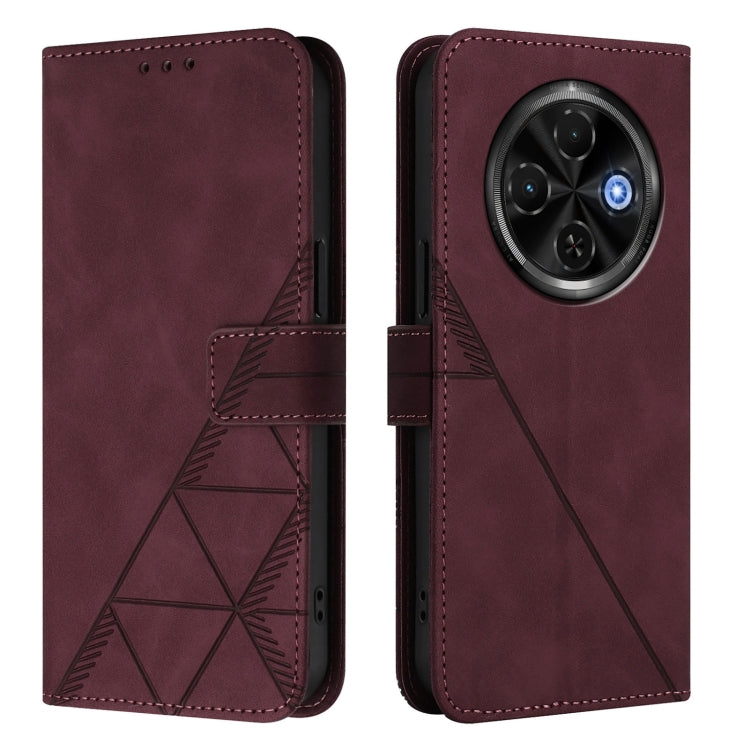 For Tecno Spark 30C 5G / Pop 9 5G Crossbody 3D Embossed Flip Leather Phone Case