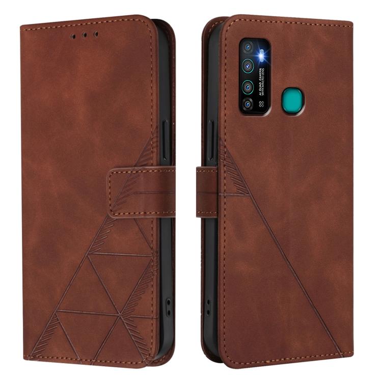 For Tecno Camon 15 Crossbody 3D Embossed Flip Leather Phone Case