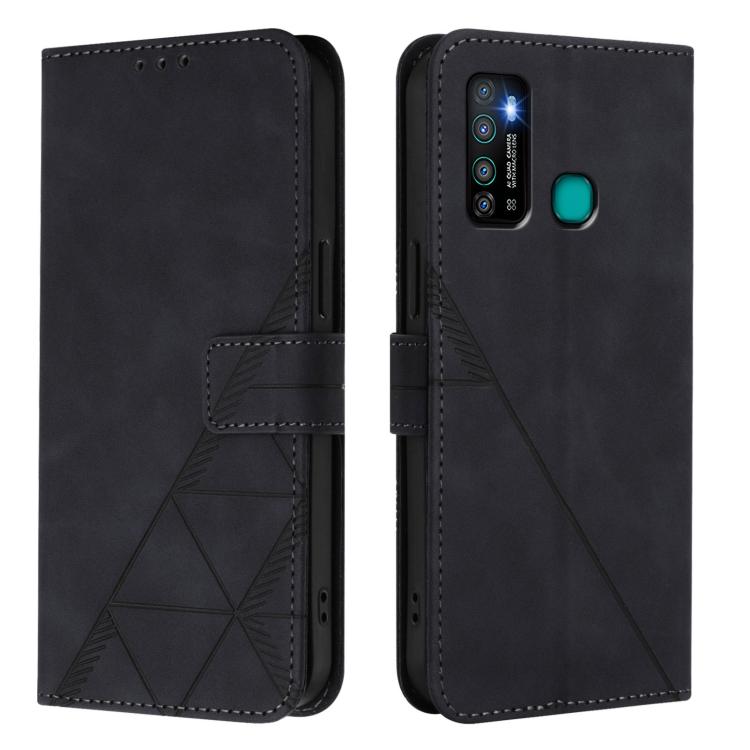 For Tecno Camon 15 Crossbody 3D Embossed Flip Leather Phone Case