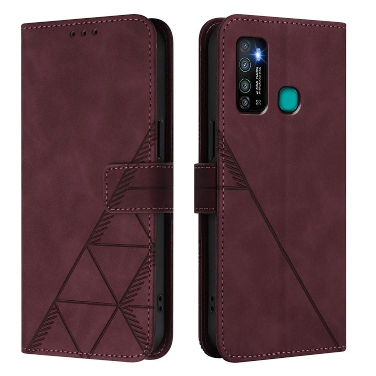 For Tecno Camon 15 Crossbody 3D Embossed Flip Leather Phone Case