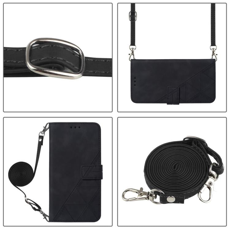 For Tecno Spark Slim 5G Crossbody 3D Embossed Flip Leather Phone Case