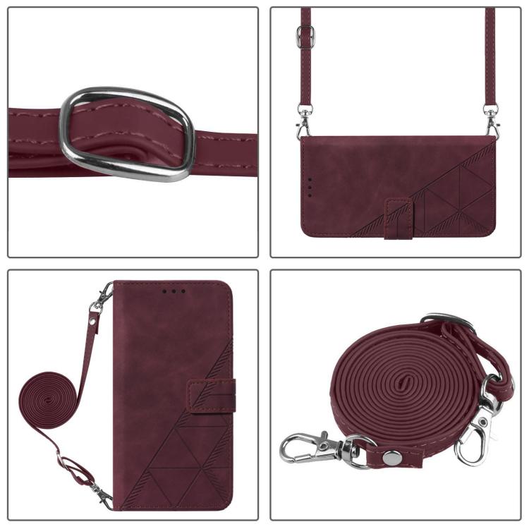 For Tecno Spark Slim 5G Crossbody 3D Embossed Flip Leather Phone Case
