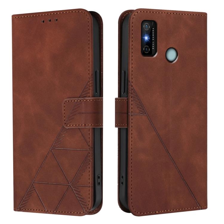 For Tecno Spark 6 Go/Spark Go 2021 Crossbody 3D Embossed Flip Leather Phone Case