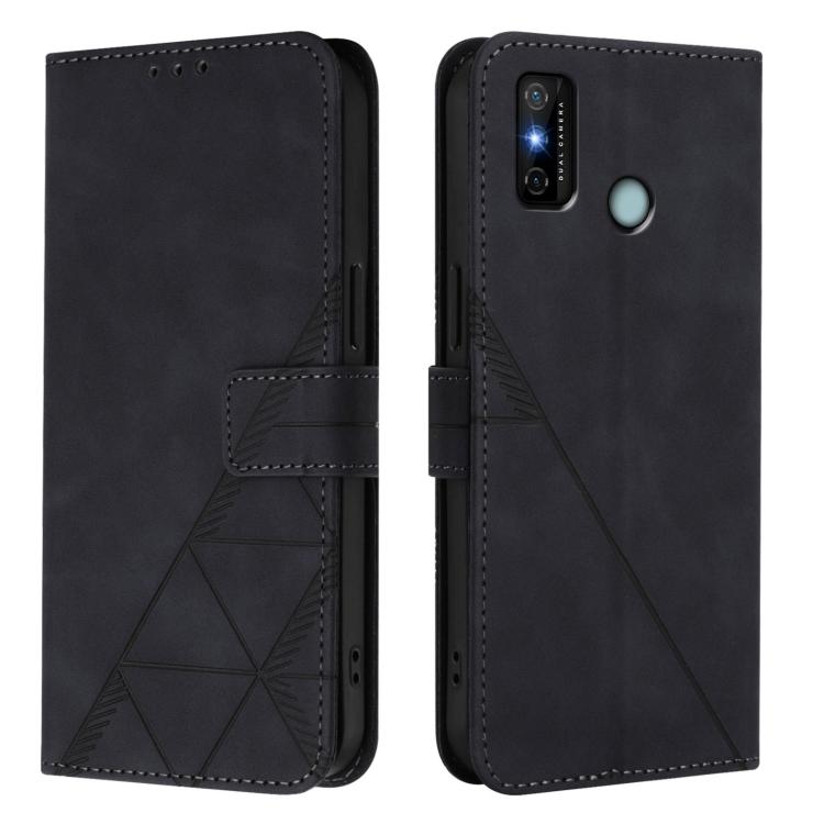 For Tecno Spark 6 Go/Spark Go 2021 Crossbody 3D Embossed Flip Leather Phone Case