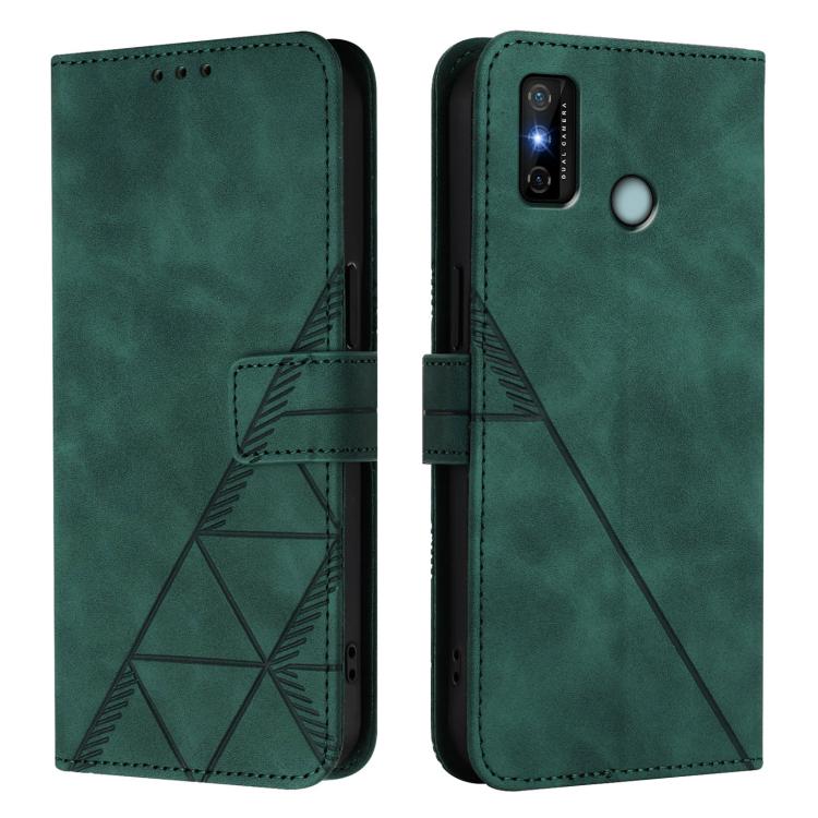 For Tecno Spark 6 Go/Spark Go 2021 Crossbody 3D Embossed Flip Leather Phone Case