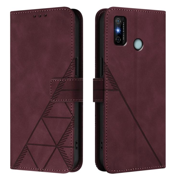 For Tecno Spark 6 Go/Spark Go 2021 Crossbody 3D Embossed Flip Leather Phone Case