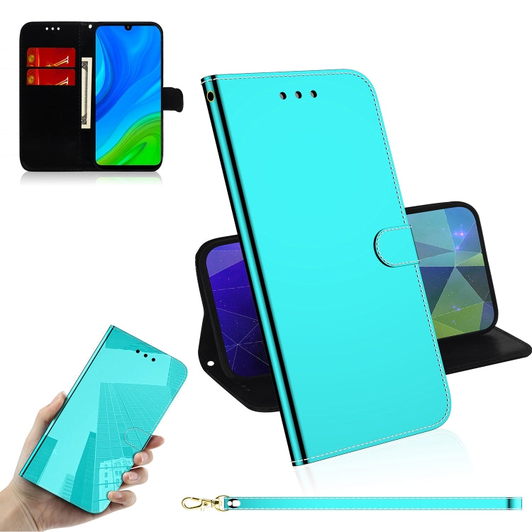 For Huawei P Smart 2020 Lmitated Mirror Surface Horizontal Flip Leather Case with Holder & Card Slots & Wallet & Lanyard