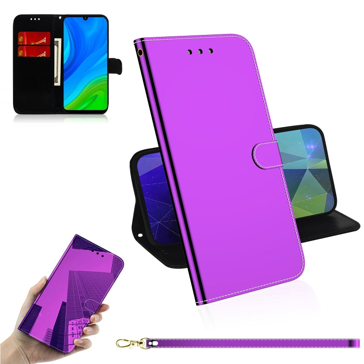 For Huawei P Smart 2020 Lmitated Mirror Surface Horizontal Flip Leather Case with Holder & Card Slots & Wallet & Lanyard