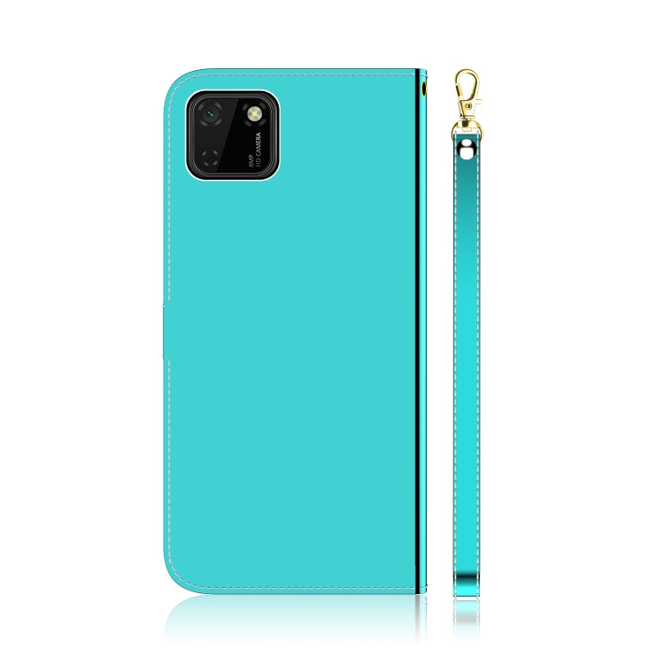 For Huawei Y5p Lmitated Mirror Surface Horizontal Flip Leather Case with Holder & Card Slots & Wallet & Lanyard