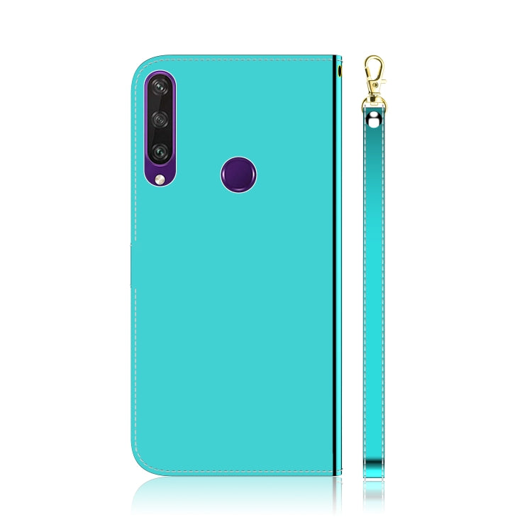 For Huawei Y6p Lmitated Mirror Surface Horizontal Flip Leather Case with Holder & Card Slots & Wallet & Lanyard