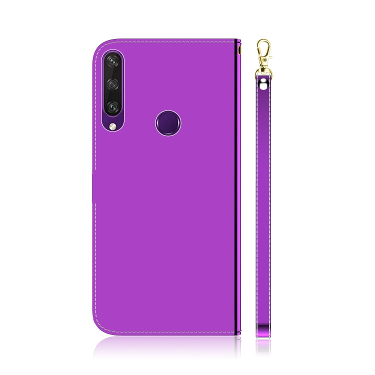 For Huawei Y6p Lmitated Mirror Surface Horizontal Flip Leather Case with Holder & Card Slots & Wallet & Lanyard