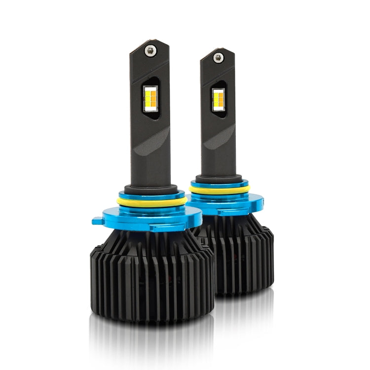 P14 1 Pair 9006 / HB4 DC10-32V / 20W / 6000K / 2000LM IP68 Waterproof Car LED Tri-color Headlight