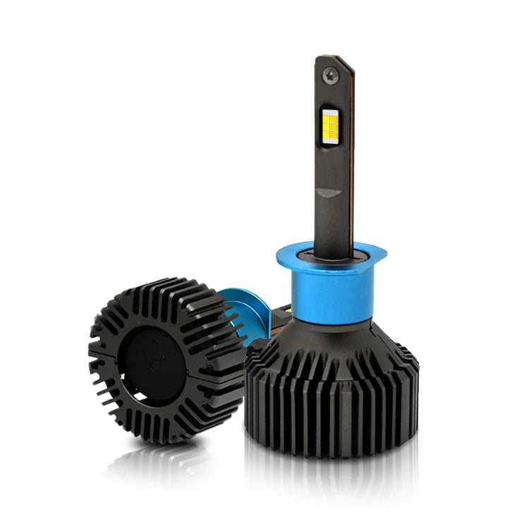 P14 1 Pair H1 DC10-32V / 20W / 6000K / 2000LM IP68 Waterproof Car LED Tri-color Headlight