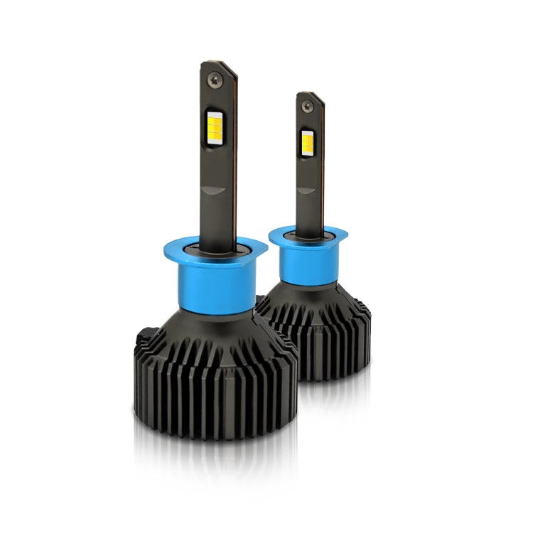 P14 1 Pair H1 DC10-32V / 20W / 6000K / 2000LM IP68 Waterproof Car LED Tri-color Headlight