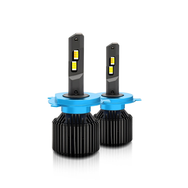 P14 1 Pair H4 / 9003 DC10-32V / 20W / 6000K / 2000LM IP68 Waterproof Car LED Tri-color Headlight
