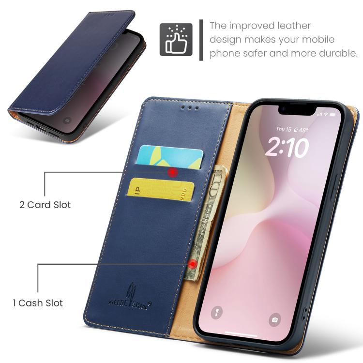 For iPhone 17e / 16e Fierre Shann PU Genuine Leather Texture Phone Case