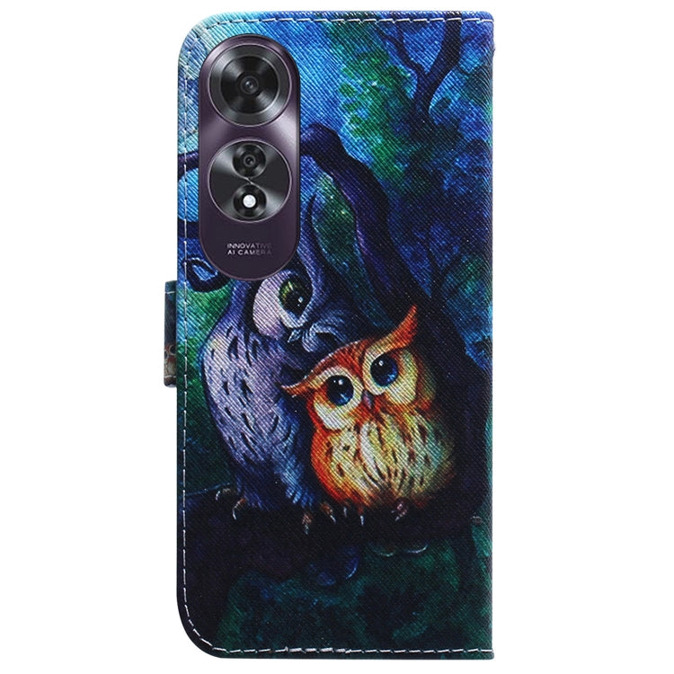 For OPPO A60 4G Coloured Drawing Flip Leather Phone Case