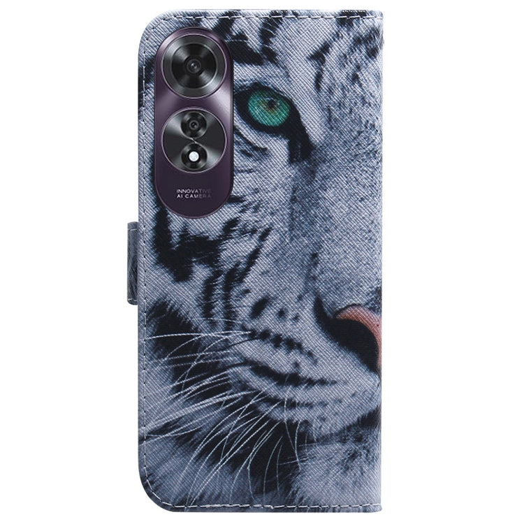 For OPPO A60 4G Coloured Drawing Flip Leather Phone Case