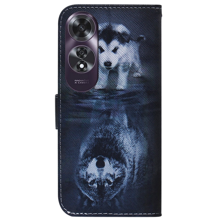 For OPPO A60 4G Coloured Drawing Flip Leather Phone Case