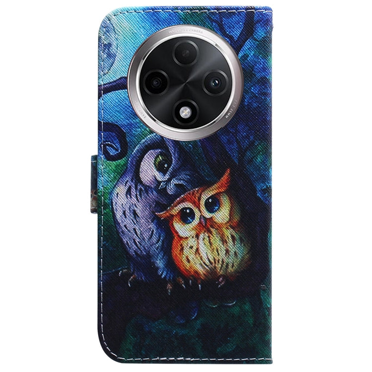 For OPPO A3 Pro 5G Coloured Drawing Flip Leather Phone Case