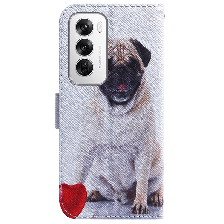 For OPPO Reno12 5G Global Coloured Drawing Flip Leather Phone Case