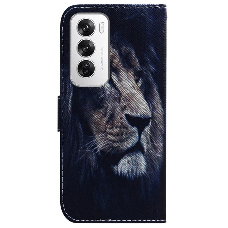 For OPPO Reno12 5G Global Coloured Drawing Flip Leather Phone Case