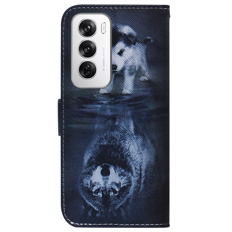 For OPPO Reno12 5G Global Coloured Drawing Flip Leather Phone Case