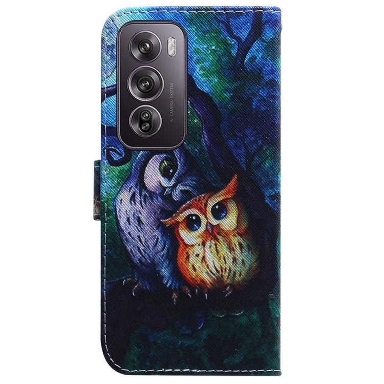 For OPPO Reno12 Pro 5G Global Coloured Drawing Flip Leather Phone Case
