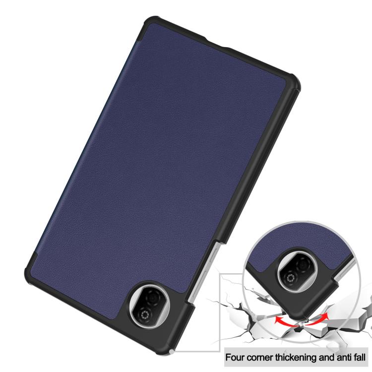 For Honor Pad X7 2025 Custer Texture 3-Fold Holder Leather Smart Tablet Case