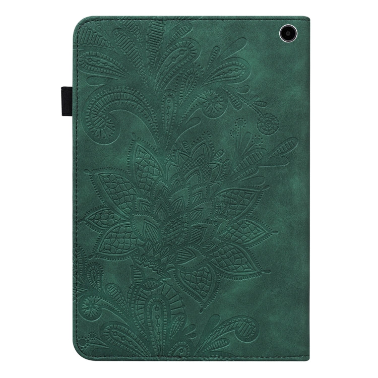 For Amazon Fire Max 11 Lace Flower Embossing Pattern Leather Tablet Case