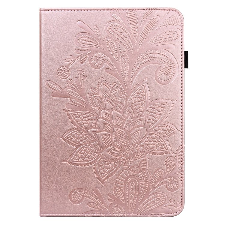 For Amazon Fire Max 11 Lace Flower Embossing Pattern Leather Tablet Case