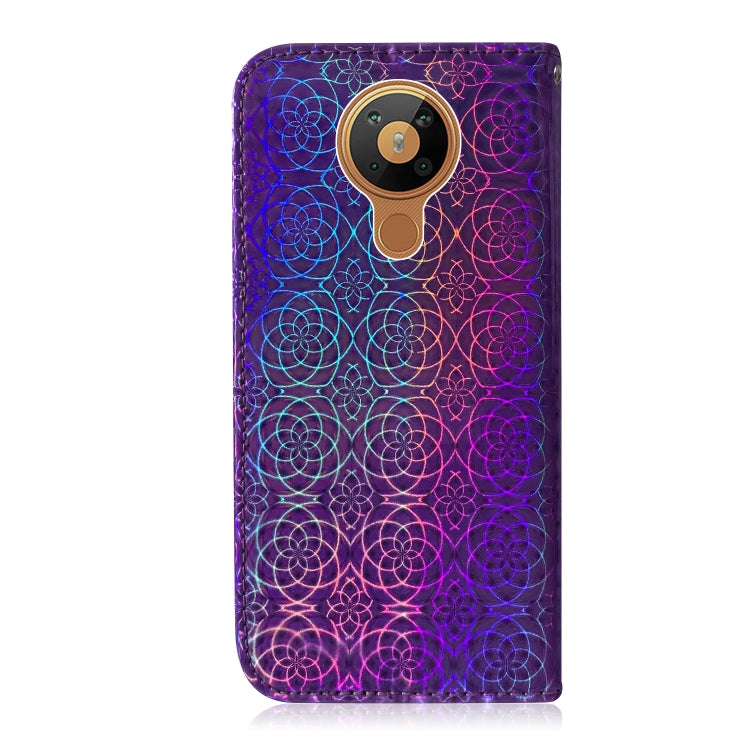 For Nokia 5.3 Solid Color Colorful Magnetic Buckle Horizontal Flip PU Leather Case with Holder & Card Slots & Wallet & Lanyard