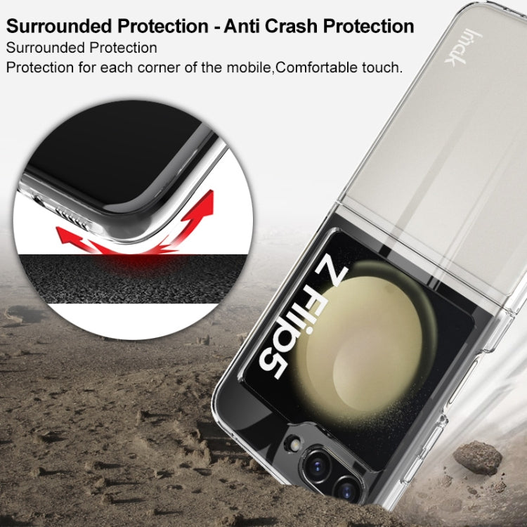 For Samsung Galaxy Z Flip5 5G imak Wing II Pro Series Wear-resisting Crystal Phone Case(Transparent)