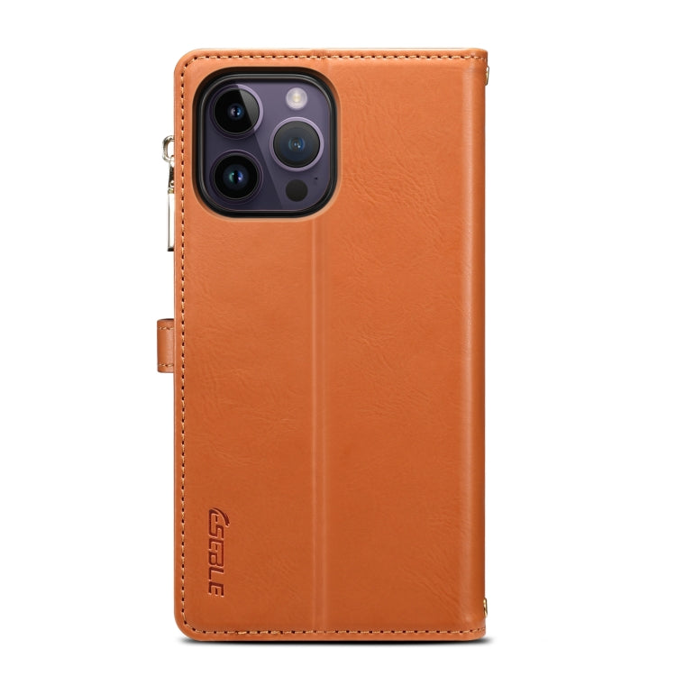 For iPhone 16 Pro Max ESEBLE Star Series Lanyard Zipper Wallet RFID Leather Case