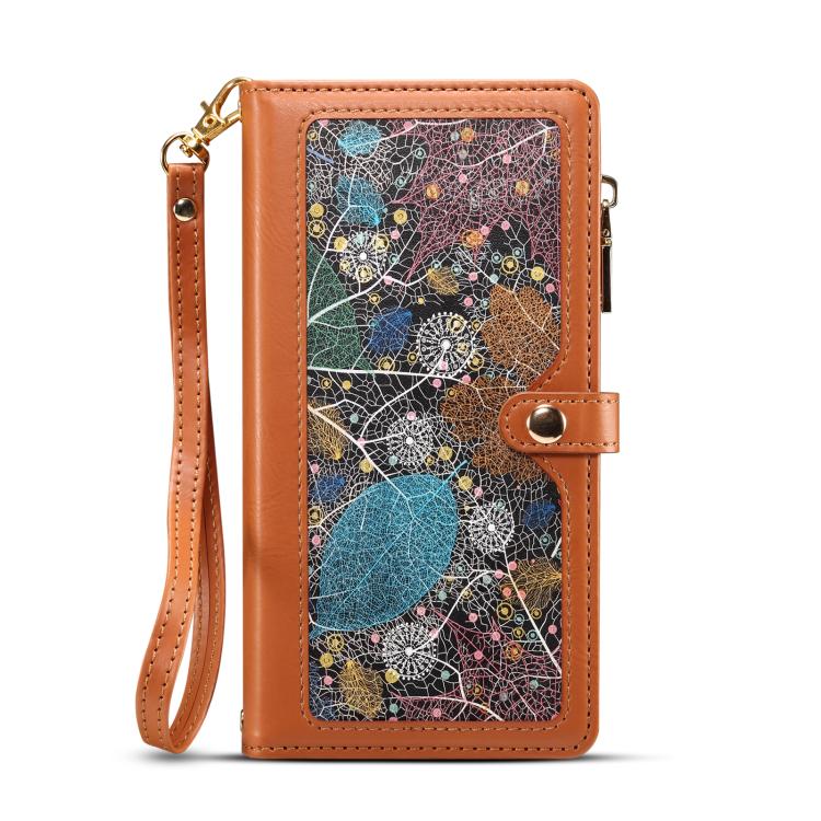 For iPhone 17e / 16e ESEBLE Star Series Lanyard Zipper Wallet RFID Leather Case