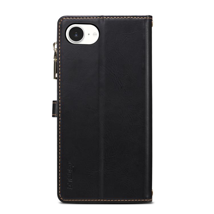 For iPhone 17e / 16e ESEBLE Star Series Lanyard Zipper Wallet RFID Leather Case