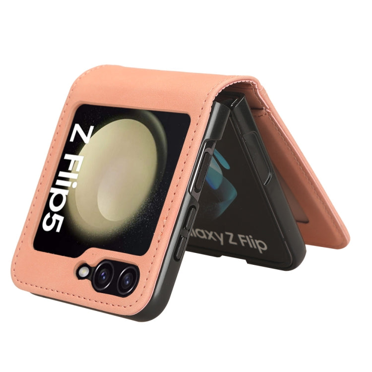For Samsung Galaxy Z Flip5 5G Skin-feeling Half-split External Card Slot Folding Phone Case